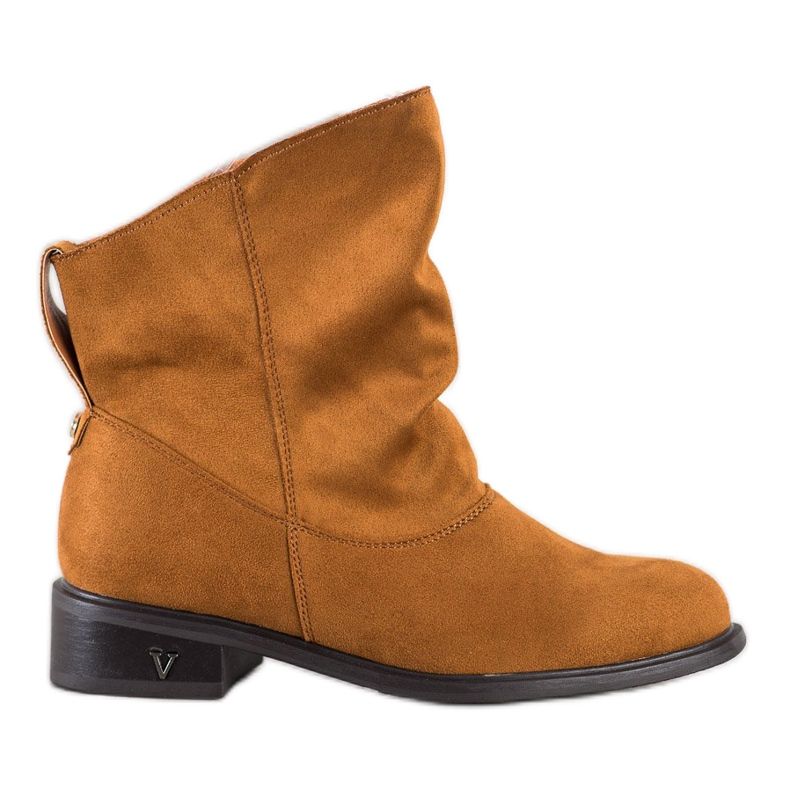 Gogo Cizme cu partea superioară largă maro