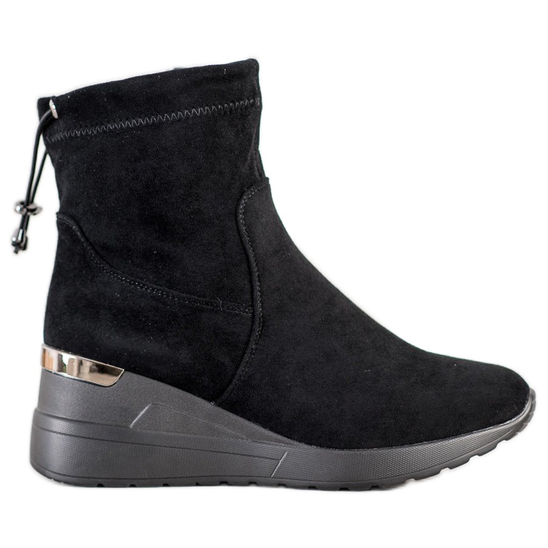 Camo Cizme din piele de căprioară negru