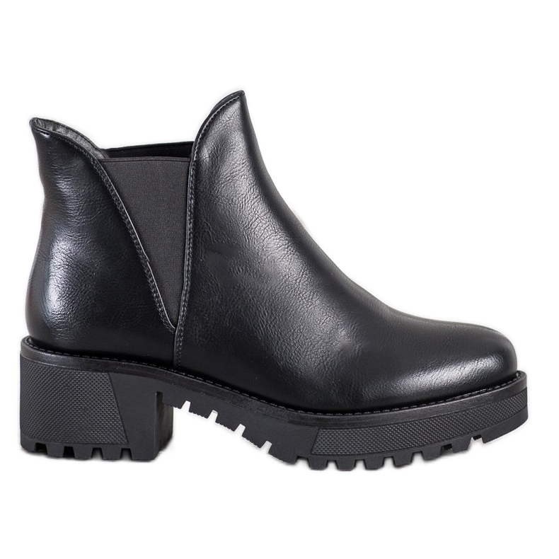 Super Mode Ghete slip-on din piele ecologică negru