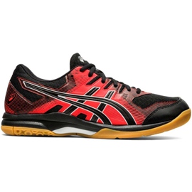 Pantofi de volei pentru bărbați Asics Gel Rocket 9 negru-roșu 1071A030 003