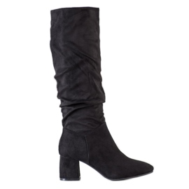 Flyfor Cizme din piele de căprioară negru Flyfor Cizme din piele de căprioară negru