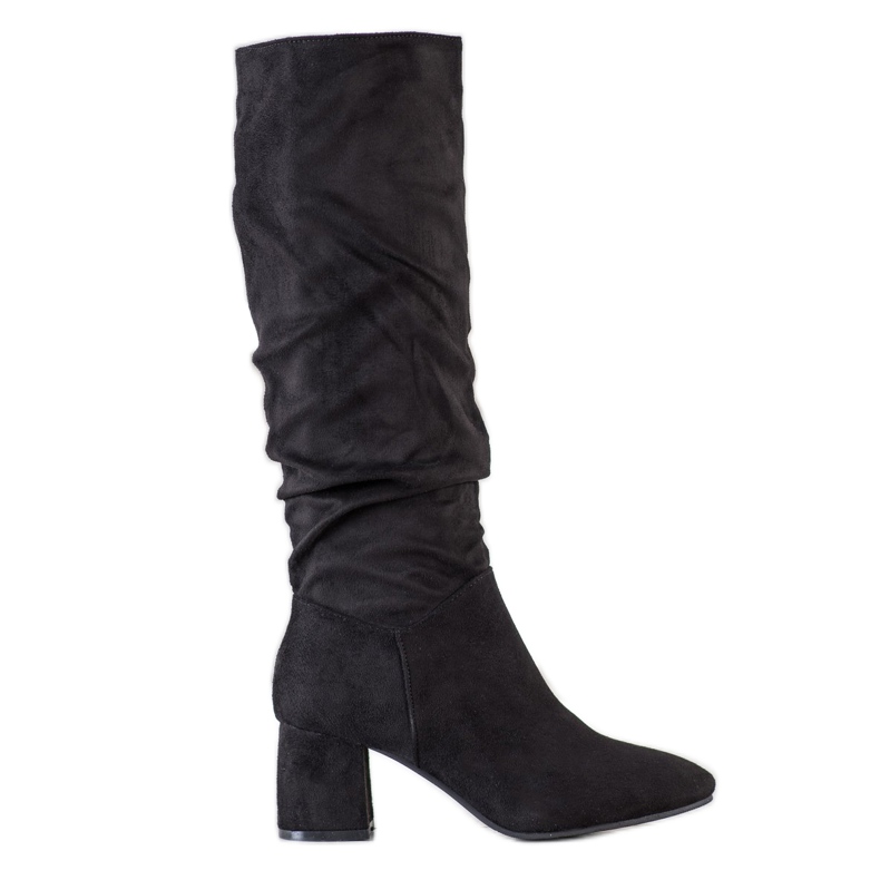 Flyfor Cizme din piele de căprioară negru