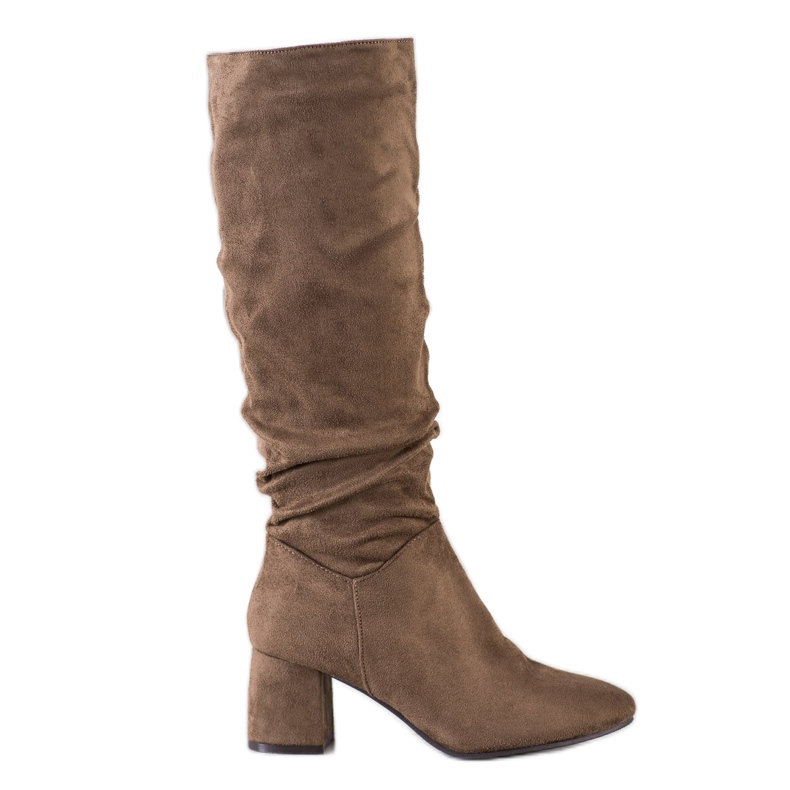 Flyfor Cizme din piele de căprioară kaki