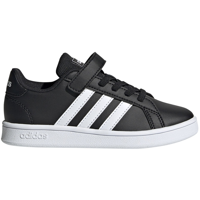 Pantofi copii Adidas Grand Court C negru și alb EF0108