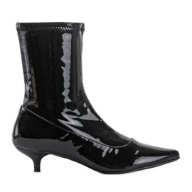 Tocuri lăcuite negre cu șosete Ragemour negru Tocuri lăcuite negre cu șosete Ragemour negru