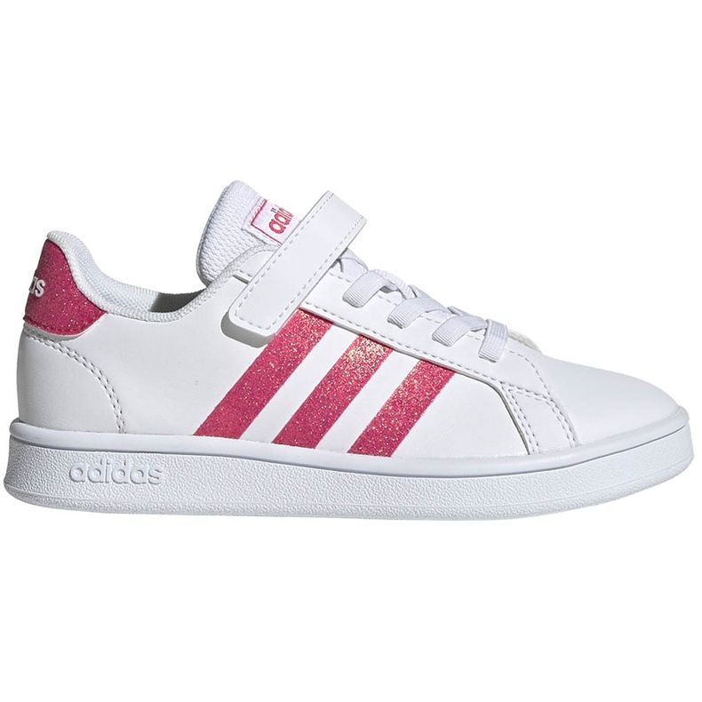Pantofi copii Adidas Grand Court C alb-roz EG3811