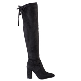 Wilady Cizme Înalte Pe Un Post negru Wilady Cizme Înalte Pe Un Post negru