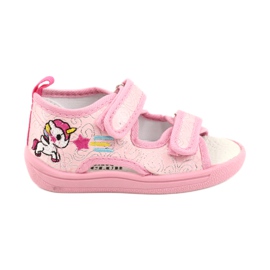 American Club Papuci sandale americane TEN38 / 20, insertie din piele roz