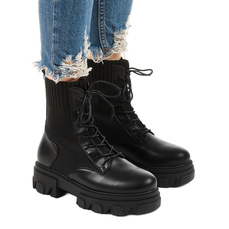 Cizme de drumeție negre pe platforma Meadowcrest negru