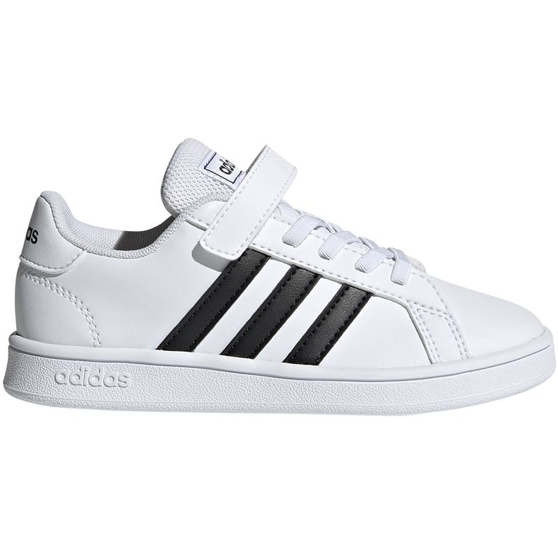 Încălțăminte pentru copii adidas Grand Court C alb și negru EF0109