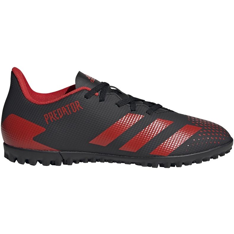 Ghete de fotbal adidas Predator 20.4 Tf negru și roșu EE9585 alb