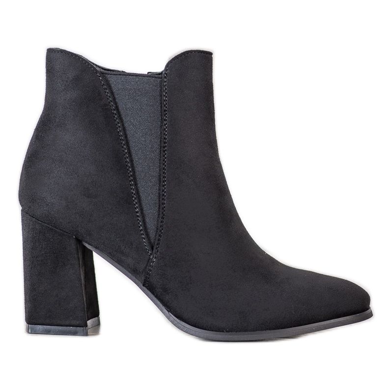 Lovery Ghete din piele de căprioară cu fermoar negru