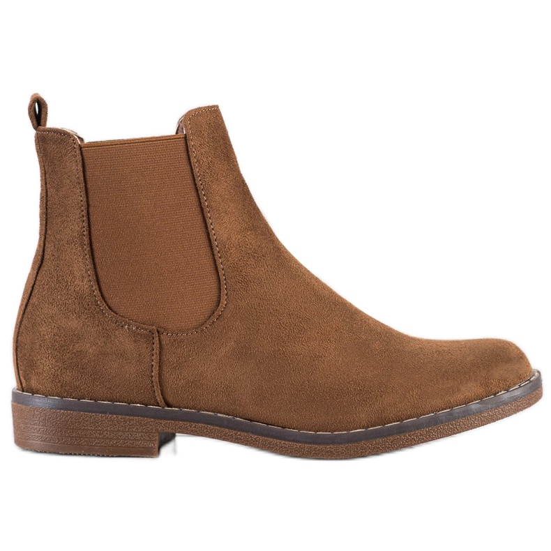 SHELOVET Cizme Chelsea Camel maro