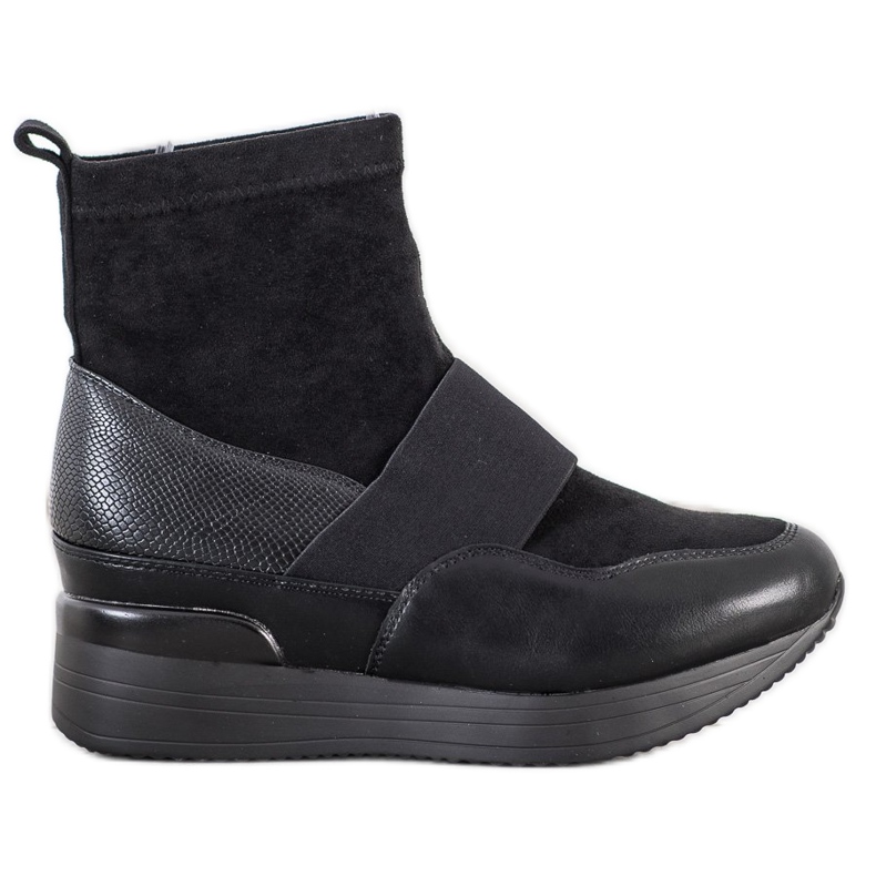 SHELOVET Cizme slip-on de modă negru