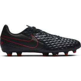 Pantofi de fotbal Nike Tiempo Legend 8 Club FG / MG M AT6107 060 negru, roșu, negru / argintiu negru