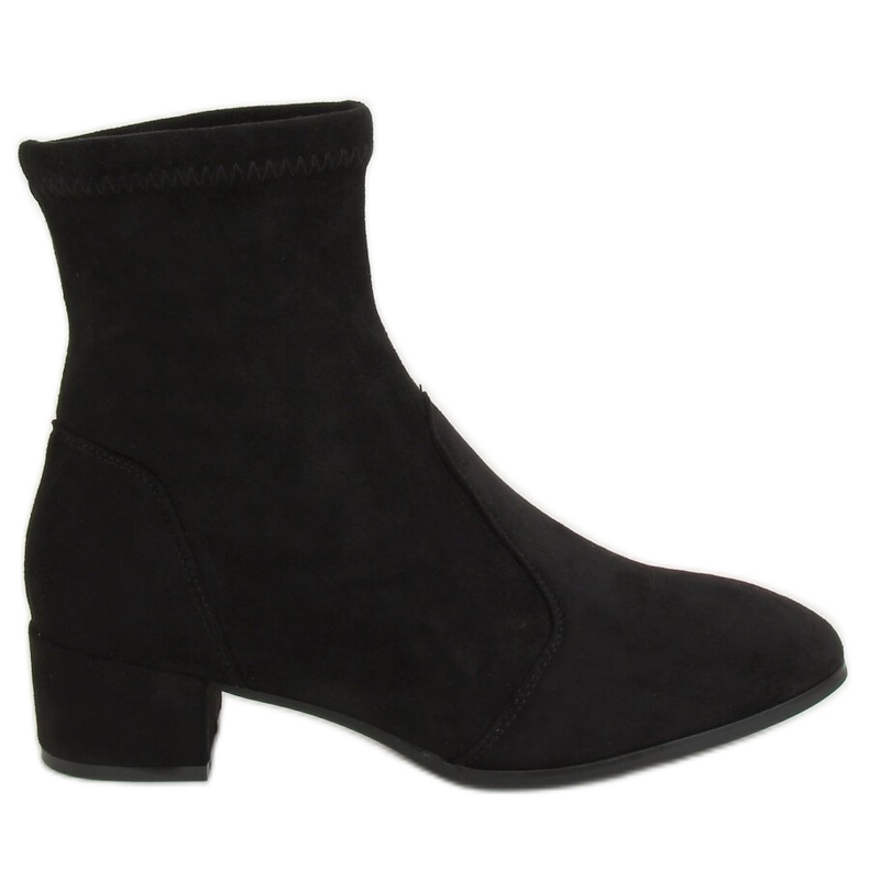 Cizme negre YK-103 Negre cu partea superioară moale negru Cizme negre YK-103 Negre cu partea superioară moale negru