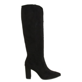 Cizme clasice cu un decupat negru RB89P Negru