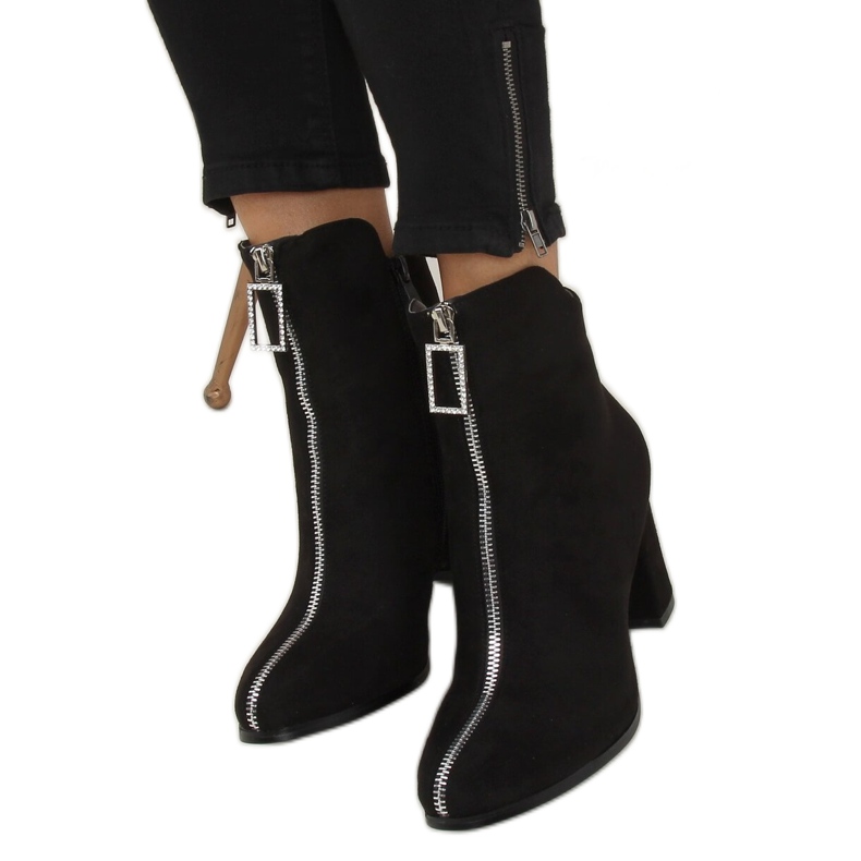 Cizme negre cu toc înalt 0-320 Negre negru