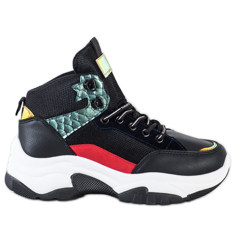 SHELOVET Tenisi colorati negru multicolor