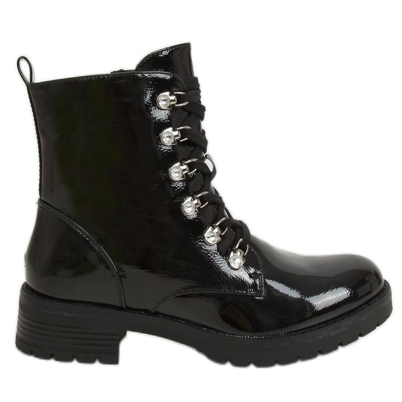 Cizme lăcuite negre 7982-PA Negre negru