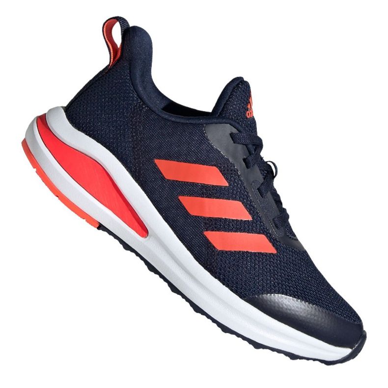 Pantofi de alergare adidas FortaRun Jr FV2601 alb albastru marin portocale