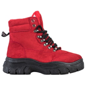 SHELOVET Red Fashion Trappers roșu SHELOVET Red Fashion Trappers roșu