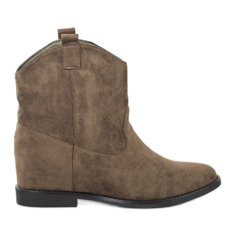 SHELOVET Cizme calde de cowboy pe o pană kaki verde