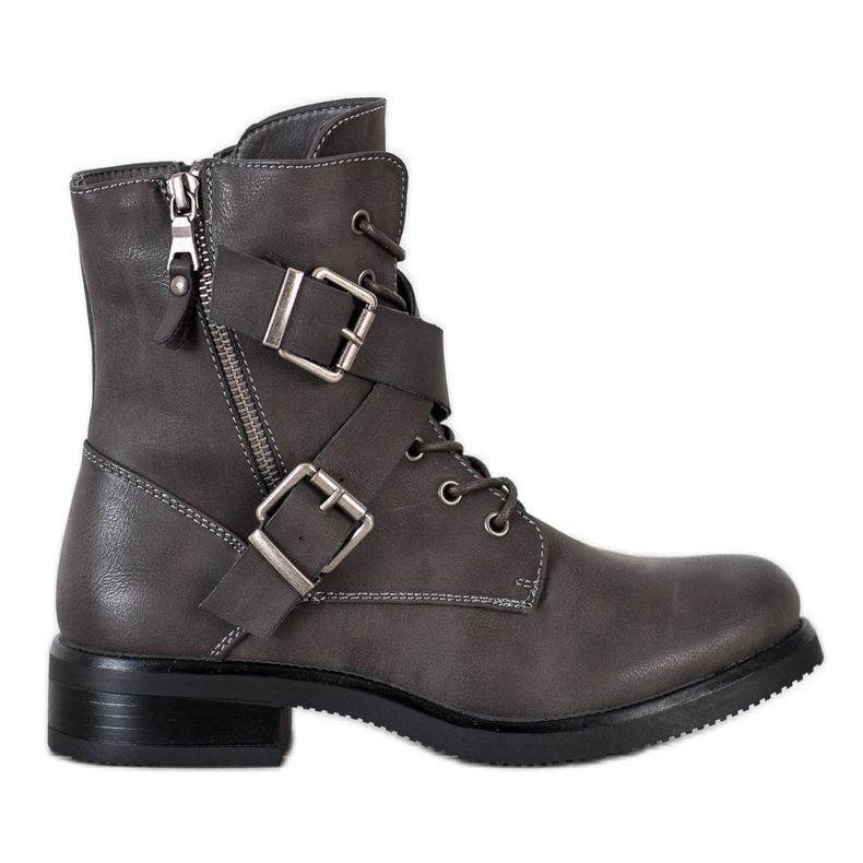 Kayla Muncitori clasici cu catarame gri