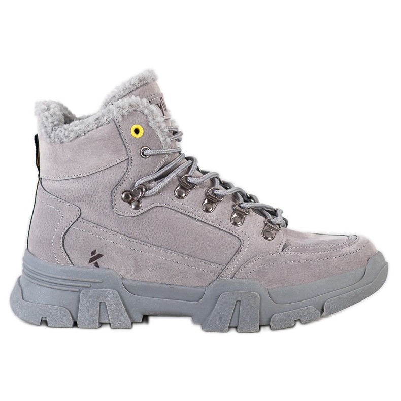 Kylie Trappers With Sheepskin gri