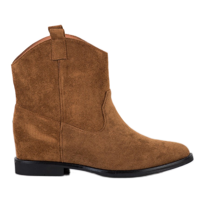 SHELOVET Cizme calde de cowboy pe o pană ascunsă maro