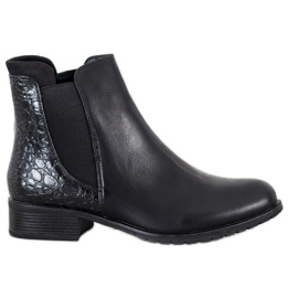 Kayla Cizme casual cu imprimeu șarpe negru Kayla Cizme casual cu imprimeu șarpe negru