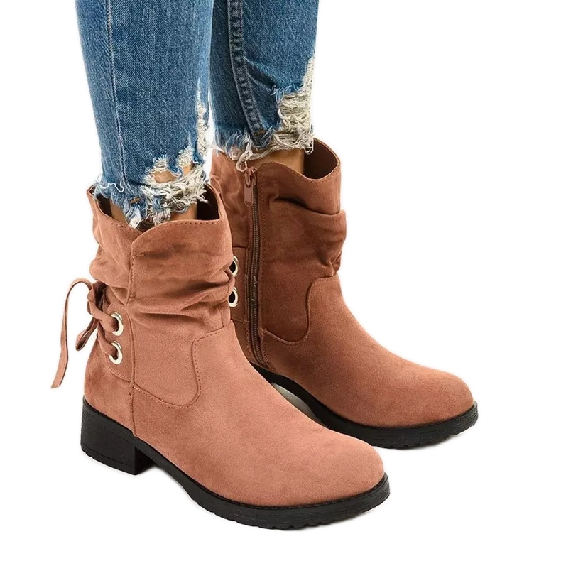 Ghete din piele de căprioară Afforen roz Ghete din piele de căprioară Afforen roz