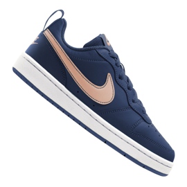 Pantofi Nike Court Borough Low 2 (GS) Jr BQ5448-401 bej albastru marin Pantofi Nike Court Borough Low 2 (GS) Jr BQ5448-401 bej albastru marin