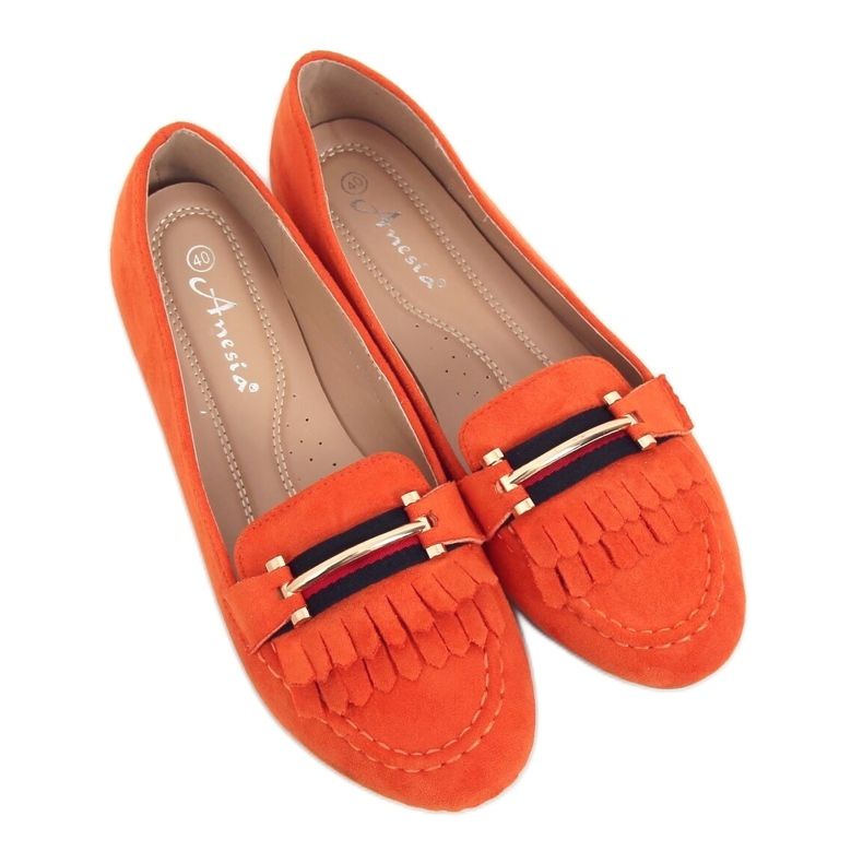 Mocasini dama portocalii 88-381 Orange portocale
