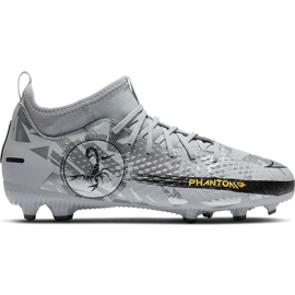 Pantofi de fotbal Nike Phantom Gt Scorpion Academy Dynamic Fit FG / MG Junior DA2287 001 argintiu/gri gri