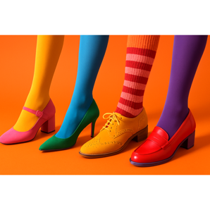 Colanți și șosete colorate - un ghid al conexiunii elegante cu încălțămintea