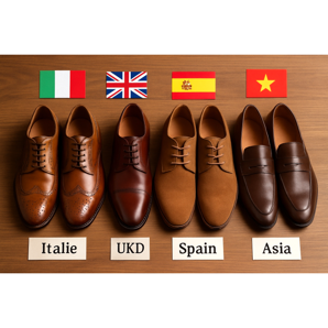 Pantofi pentru bărbați - diferențe între țările de producție (Italia, Marea Britanie, Spania, Asia)