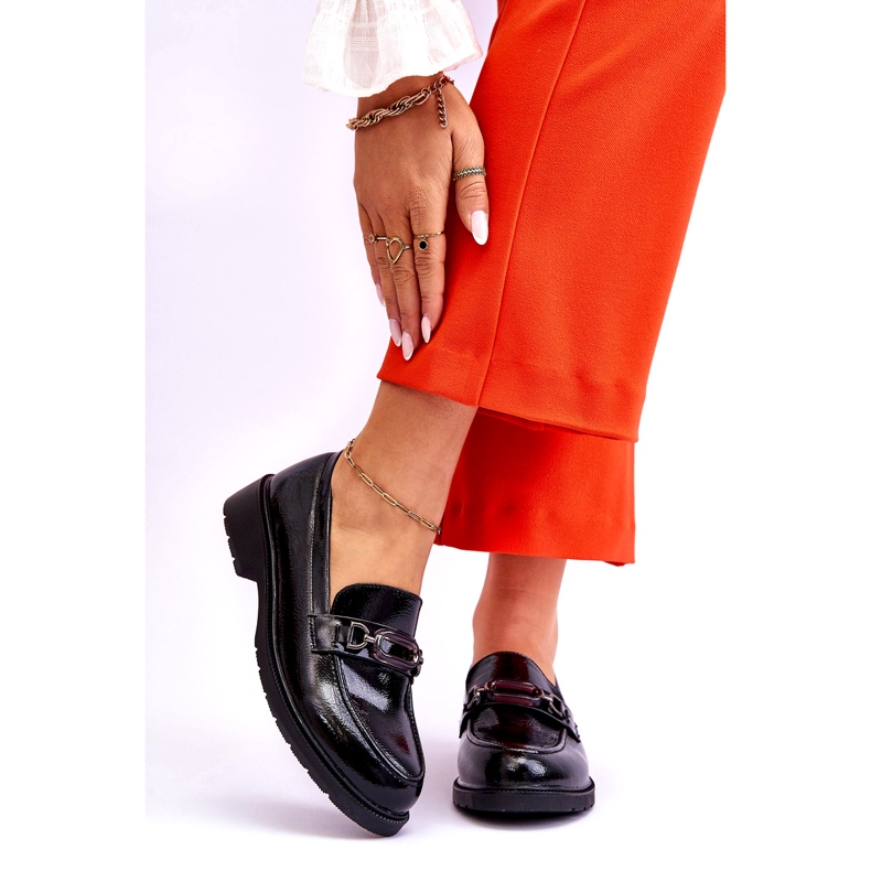 S.Barski Mocasini Lacuiti Mocasini Cu Decorat Maura Neagra negru 1