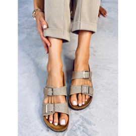 Papuci din plută cu sclipici aurii Alexa de aur 1 Papuci din plută cu sclipici aurii Alexa de aur 1