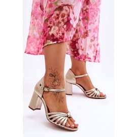 Sandale Confortabile Piele Maciejka 06025-25 Aur de aur 2