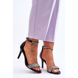 Sandale De Damă Cu Toc Înalt Cu Jets Black Perfecto negru 1