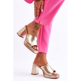 WS1 Tocuri înalte din piele Livesa aurii de aur 2 WS1 Tocuri înalte din piele Livesa aurii de aur 2