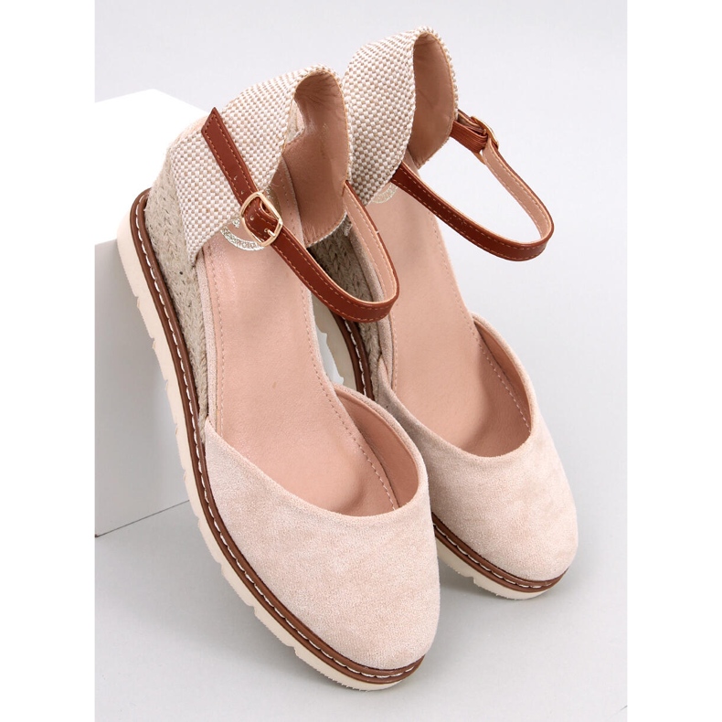 Espadrile cu pană Ellio Beige bej 1 Espadrile cu pană Ellio Beige bej 1