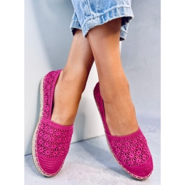 Espadrile ajurate Terian Fuchsia Rose Red roz 5