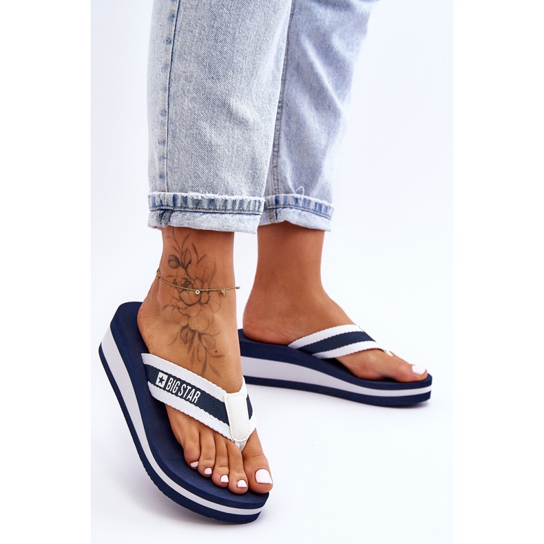 Flip Flops pentru damă Big Star HH274A094 Bleumarin albastru 1