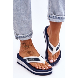 Flip Flops pentru damă Big Star HH274A094 Bleumarin albastru 2