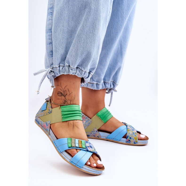 Sandale Piele Cu Welt Maciejka 03375-34 Albastru 1