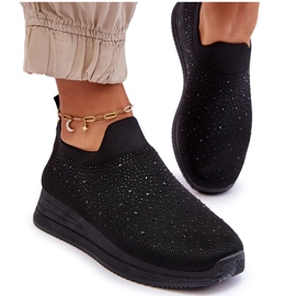 WR1 Pantofi slip-on damă cu strasuri negru Gianni 10
