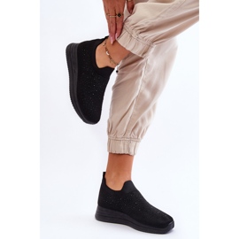 WR1 Pantofi slip-on damă cu strasuri negru Gianni 4