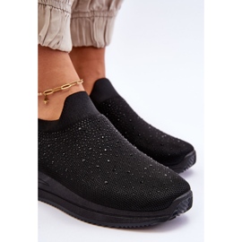 WR1 Pantofi slip-on damă cu strasuri negru Gianni 8